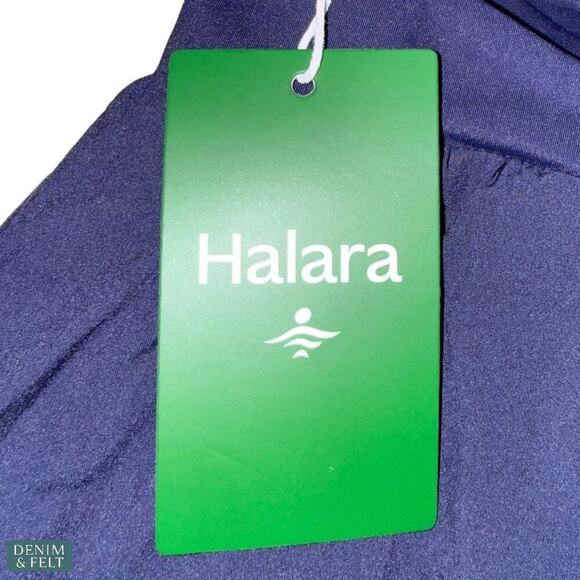 Halara Breezeful High Waisted Crossover Resort Pants Navy Blue Size Medium NEW - Picture 15 of 16